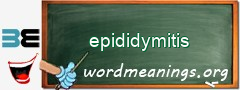 WordMeaning blackboard for epididymitis